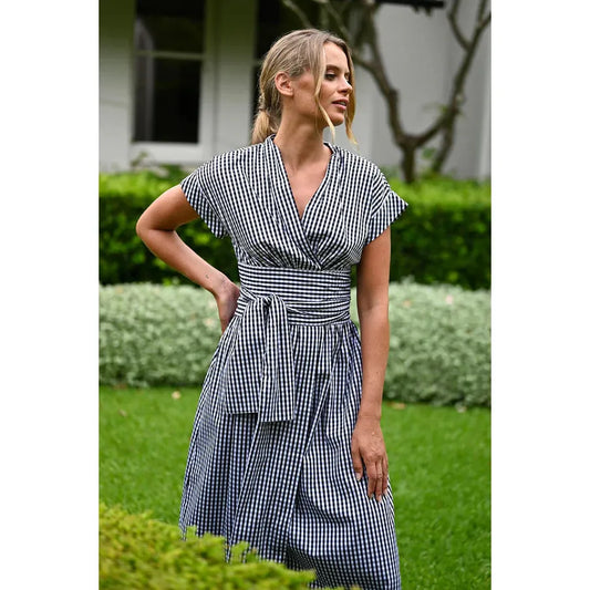 Kennedy Wrap Dress Gingham