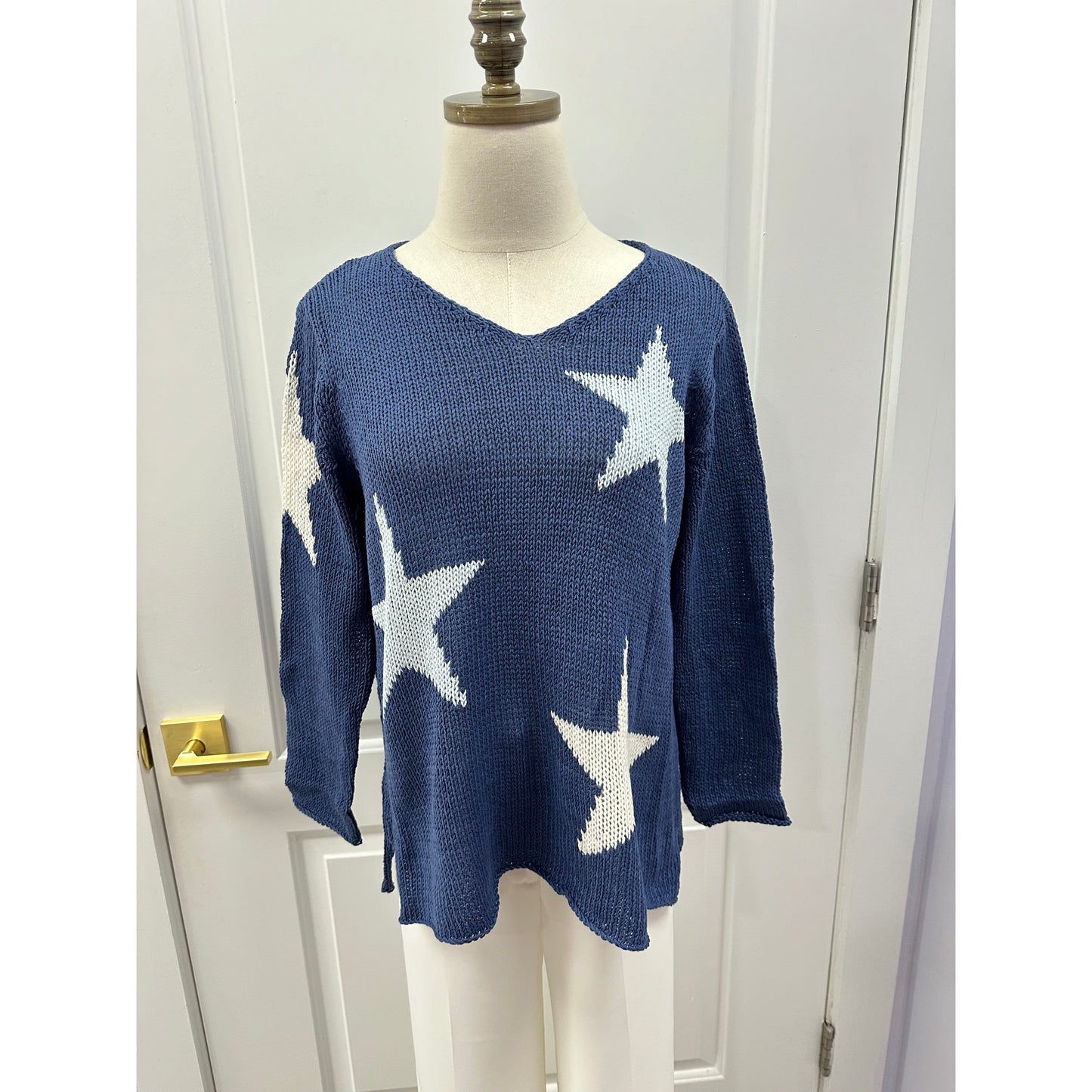 Hanna Star V Cotton Sweater
