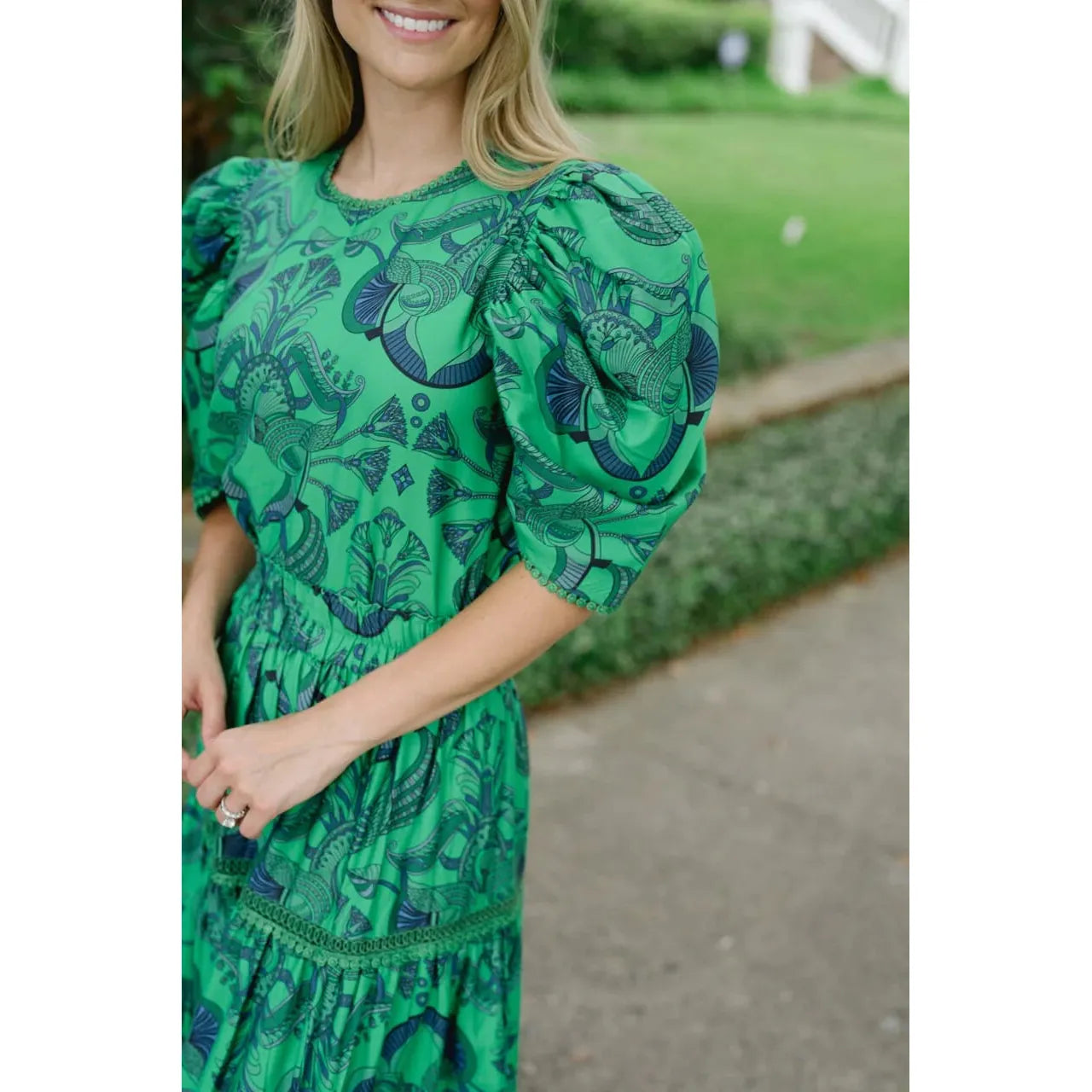 Ilsa Blouse in Emerald Green