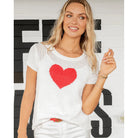 heart tee cotton sweater woodenships red white