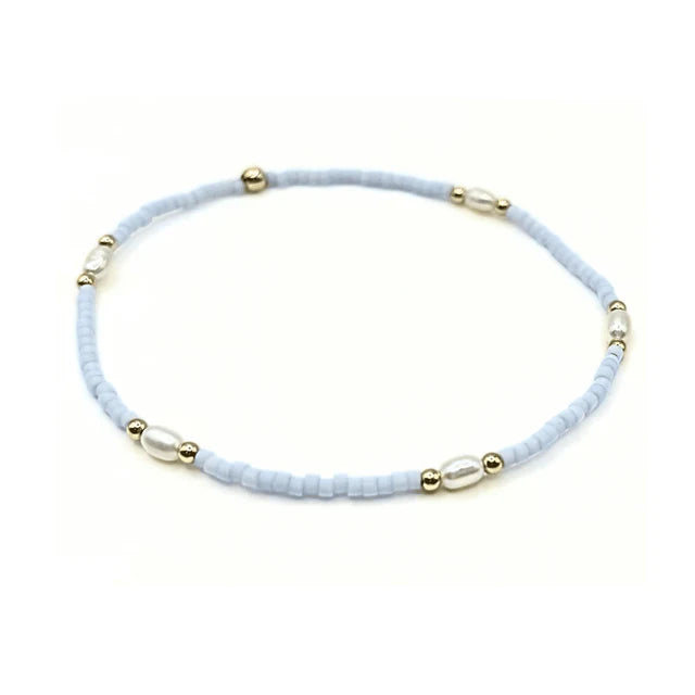 Game Day Gold-Filled & Natural Rice Pearls Waterproof Bracelets