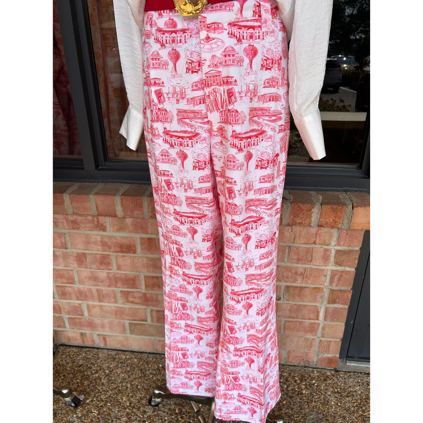 Rutledge Kick-Flare Pant Ole Miss Red & White