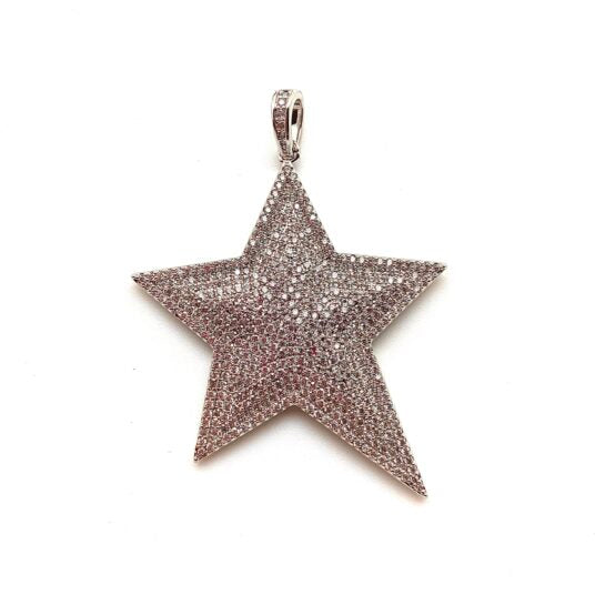 Pave Silver Star Charm