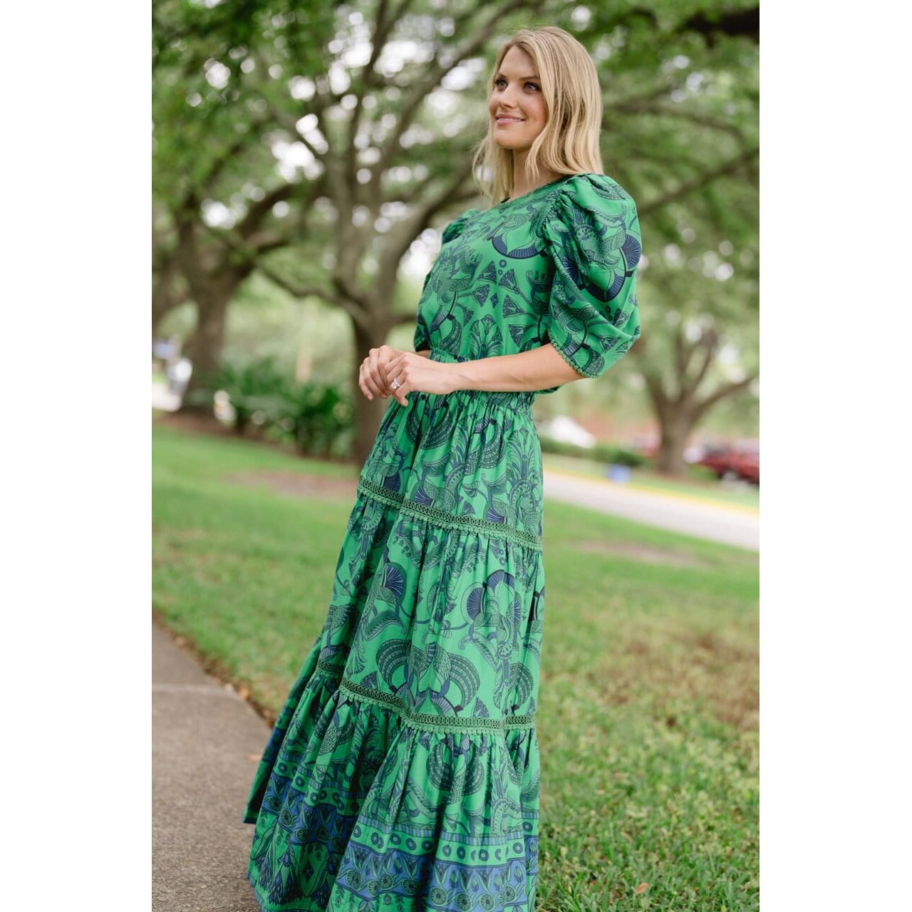 Savannah Skirt in Emerald Green