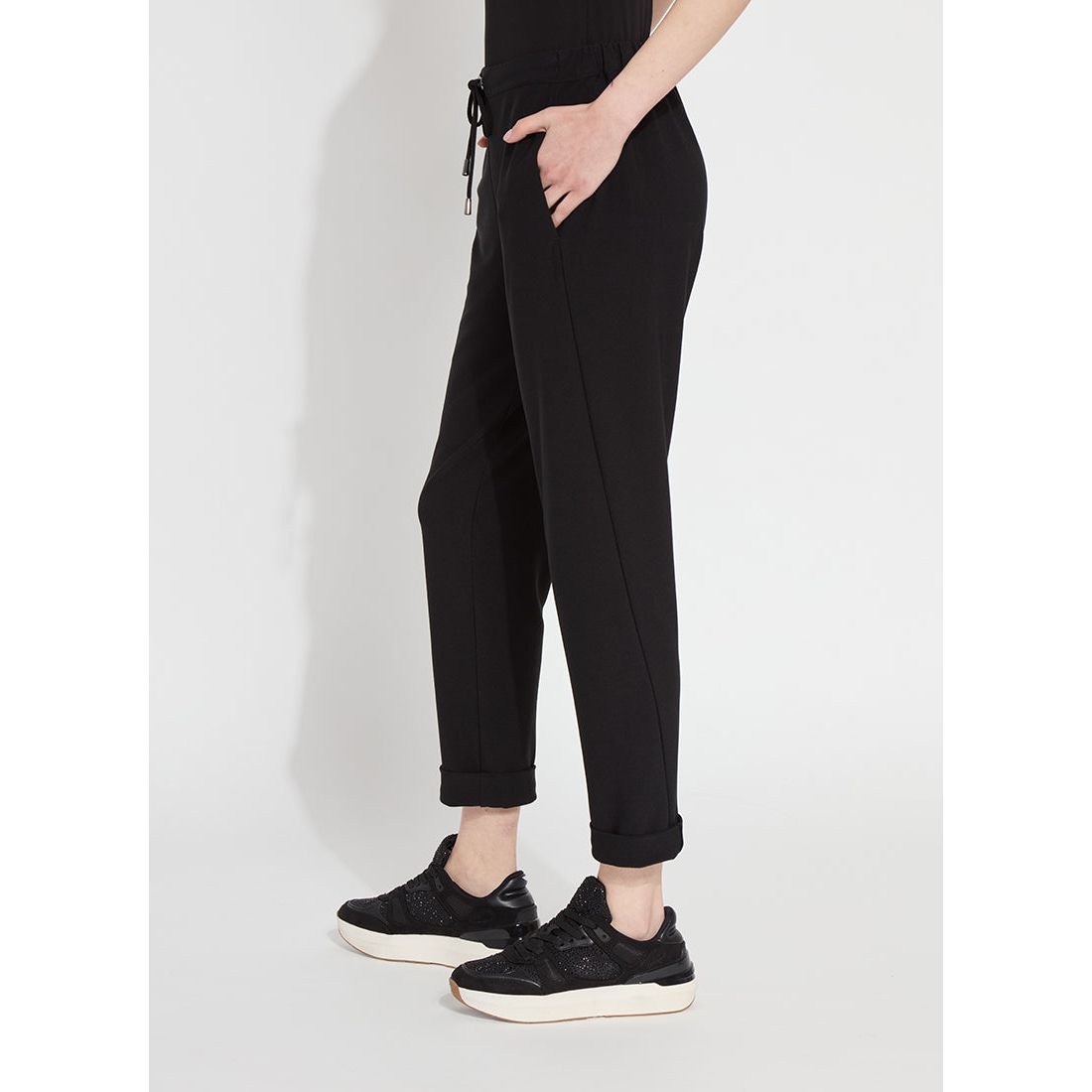 Julia Stretch Crepe Cuffed Jogger