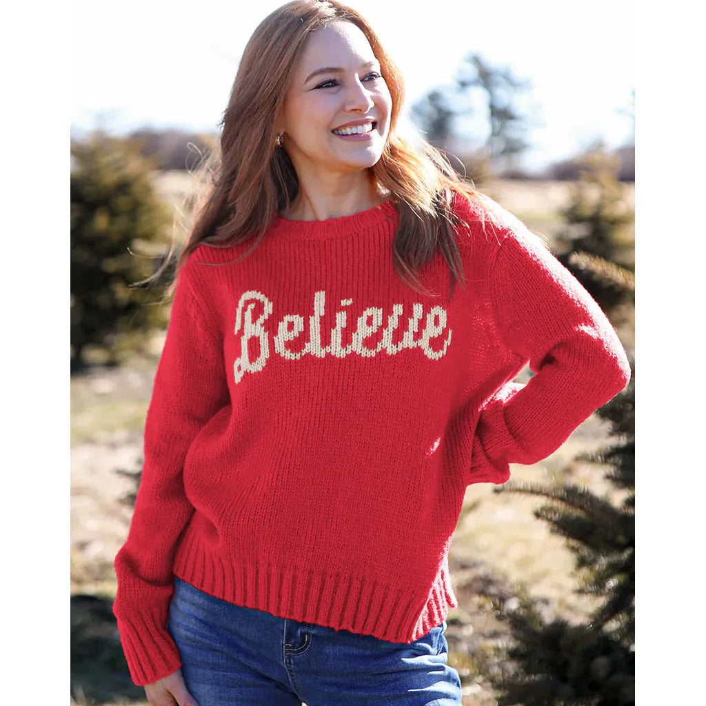 Believe Pullover Sweater